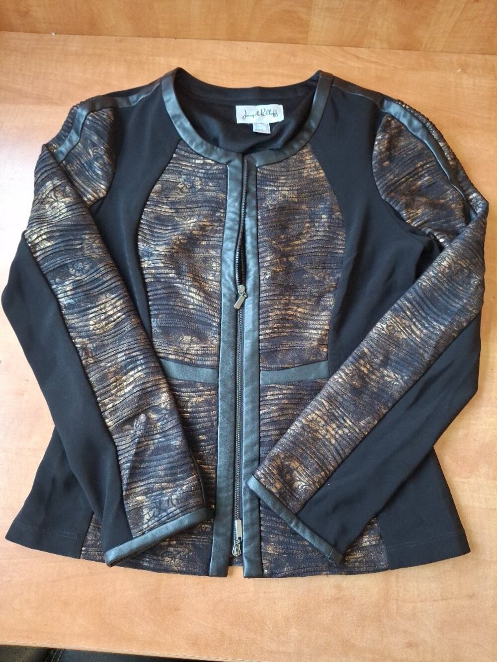 Joseph Ribcoff black jacket with gold accent